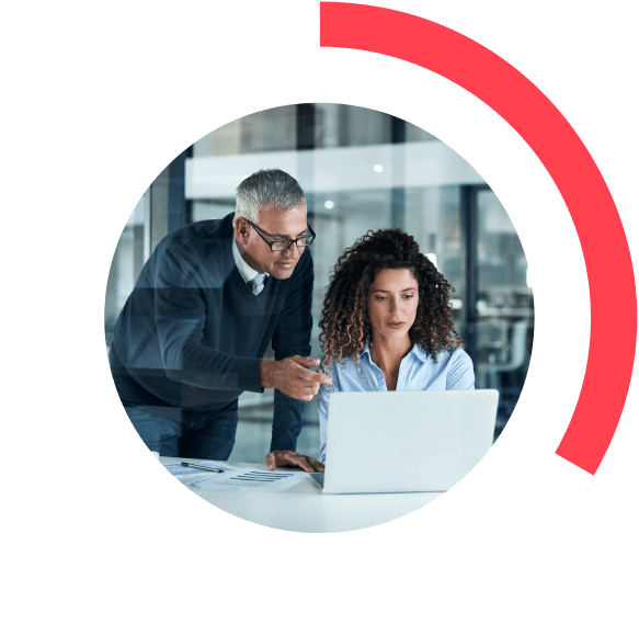 people working together on the computer